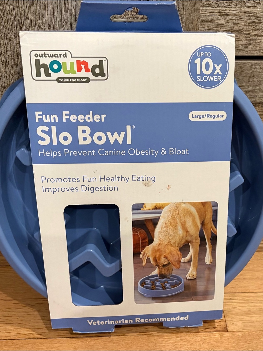 Both For Only $25 Outward Hound Fun Feeder Slo Bowl - Blue